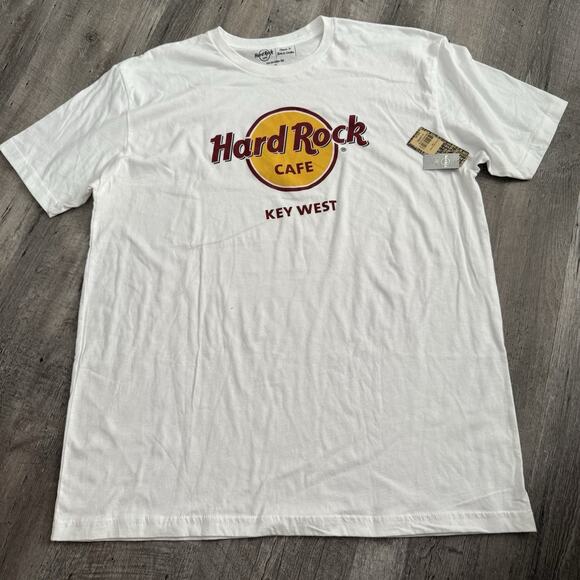 Vtg Hard Rock Cafe T-Shirt Mens XL White Key West Florida Graphic Cotton NOS - Picture 3 of 8